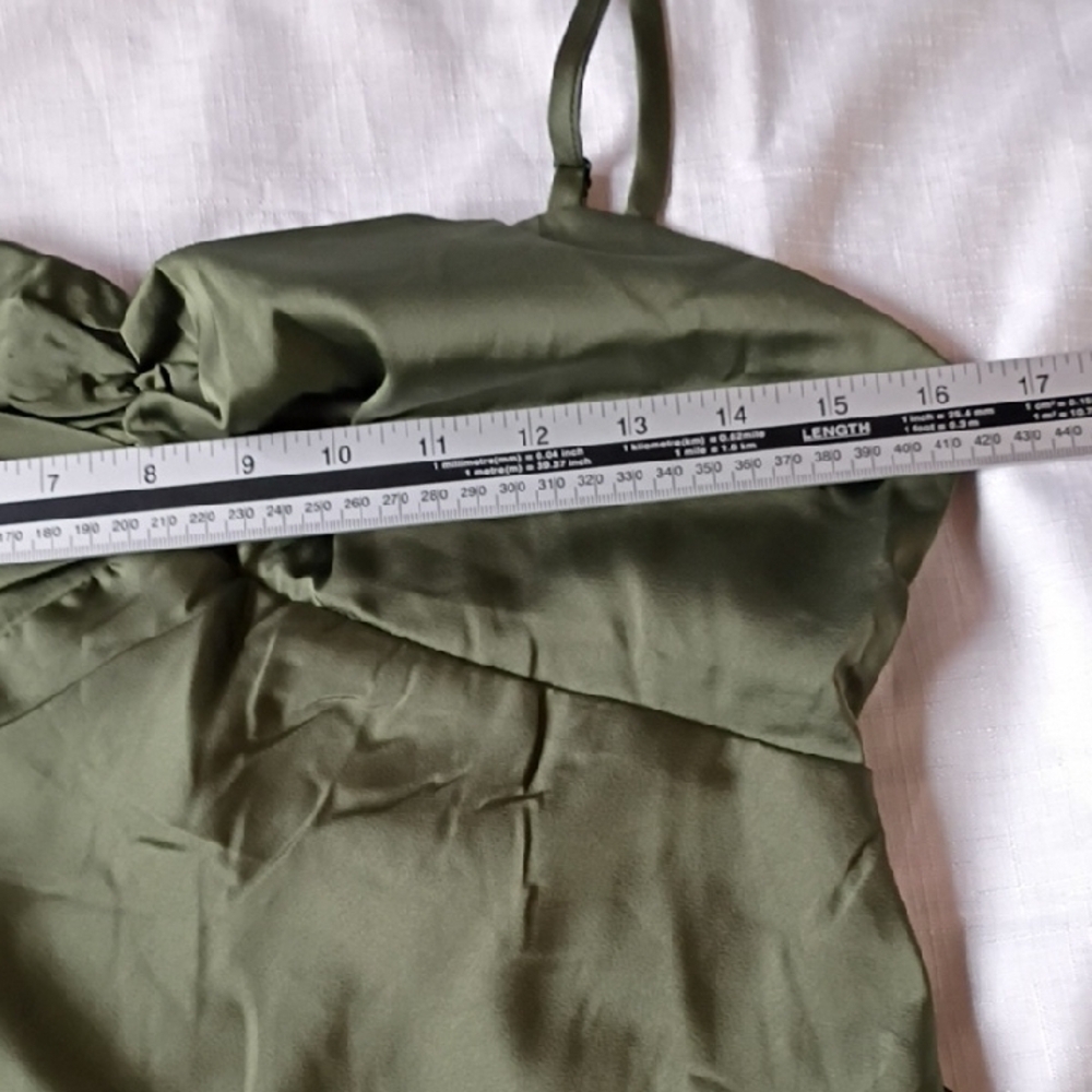 Lulu's Women's Serene Beauty Olive Gren Maxi Dress Size M - Picture 7 of 11